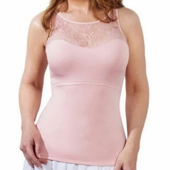 Spanx Lace Bateau Tank Camisole Hide & Sleek, size Large (10/12) - Picture 1 of 6